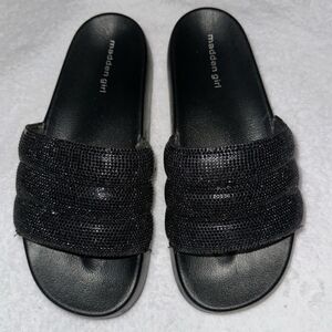 Madden Girl Black Ettie Slide Sandal Size 10